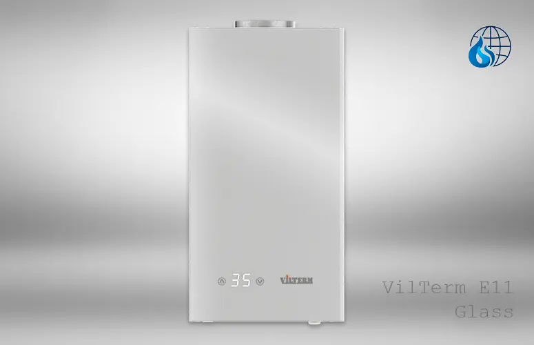 Газовая колонка VilTerm E11 Glass белая с модуляцией